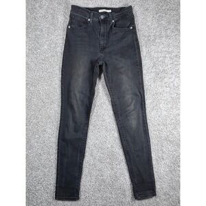 Levi's Womens Mile High Super Skinny Jeans Size‎ 27 Black Denim High Rise